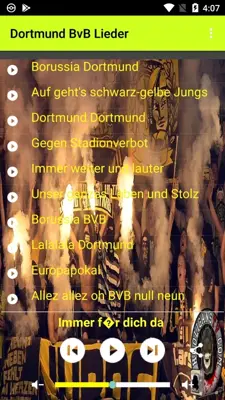 Dortmund Lieder android App screenshot 2