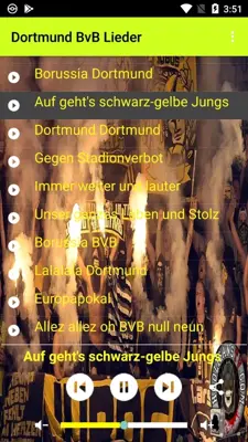 Dortmund Lieder android App screenshot 3