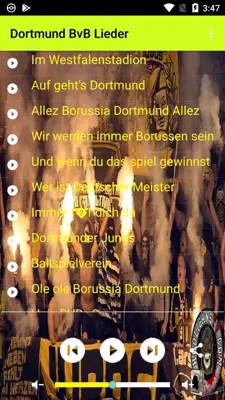 Dortmund Lieder android App screenshot 4